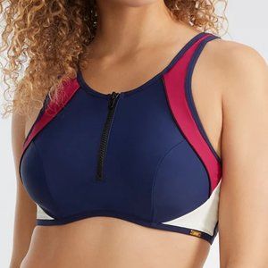 Panache Limitless Crop Underwire Bikini Top Navy Orchid 36E